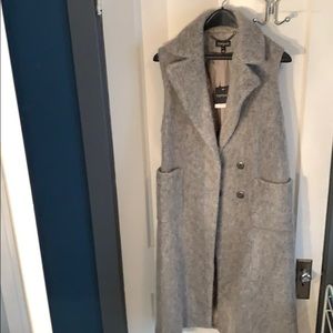 TopShop Long Gray Wool Vest